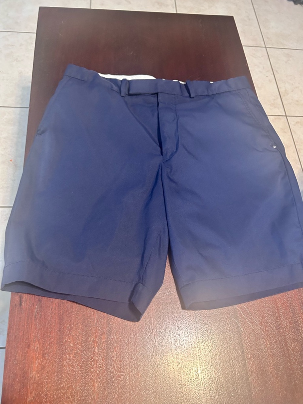 Ralph Lauren Navy Flat-Front golf  Shorts